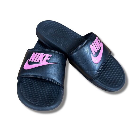 Nike Shoes - Nike Women's Benassi JDI Slides Sandals Black Pink Size 8